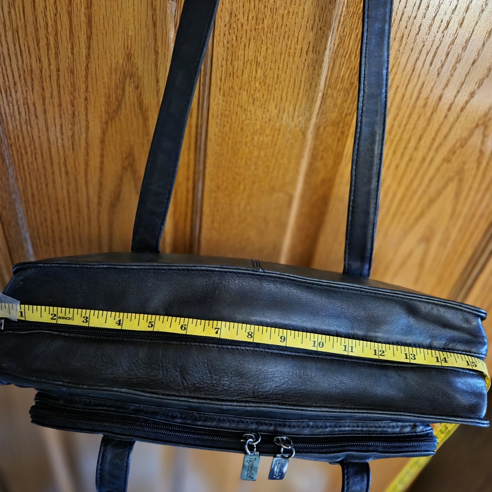 Tignanello Leather Laptop Tote, black - Picture 7 of 8